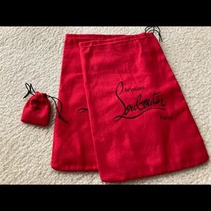 Christian Louboutin Red Heel Repair Replacement taps with Dustbag NEW